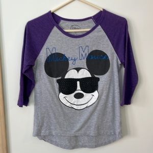 Girls Mickey Mouse Baseball T-shirt